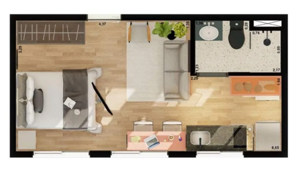 Apartamento, 1 quarto, 34 m² - Foto 6