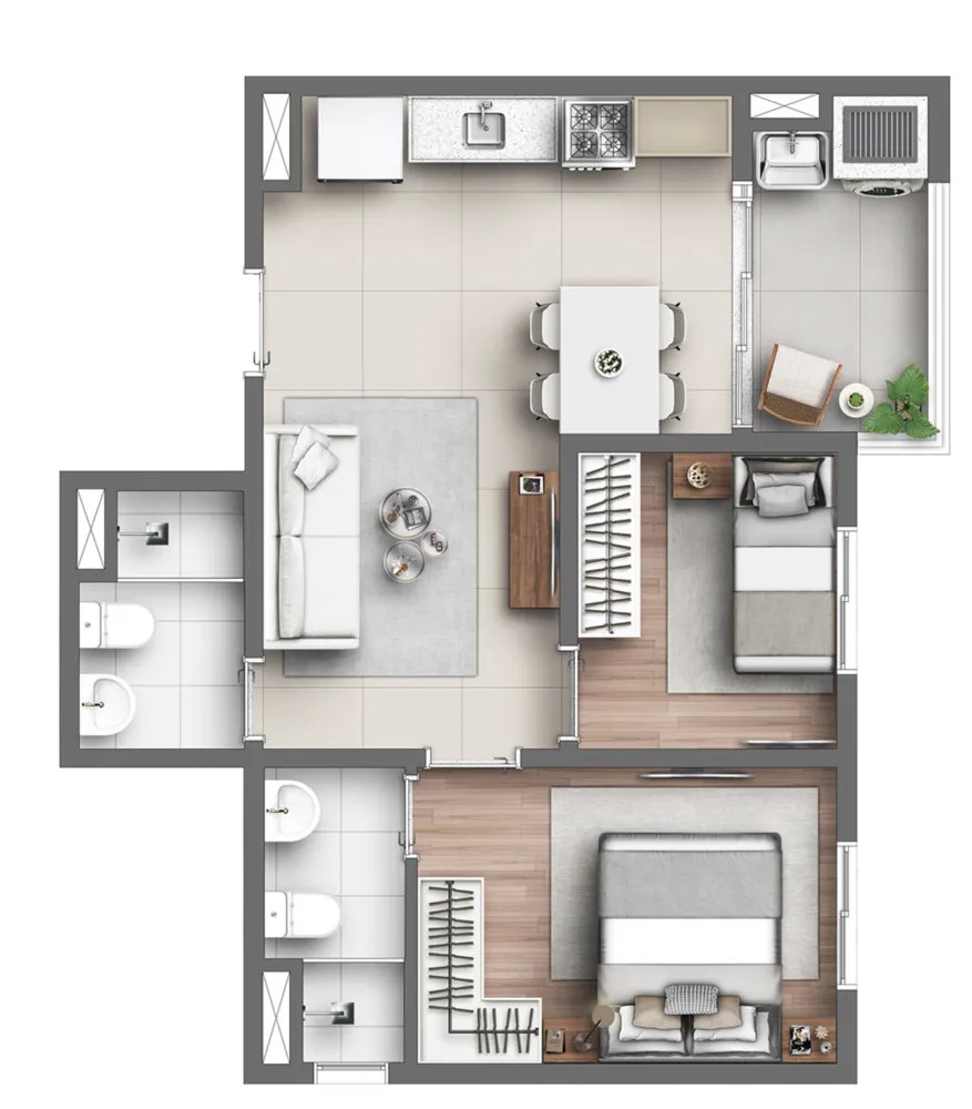 Cobertura, 2 quartos, 45 m² - Foto 13