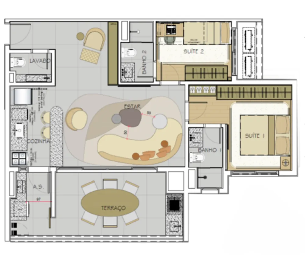 Cobertura, 3 quartos, 198 m² - Foto 2
