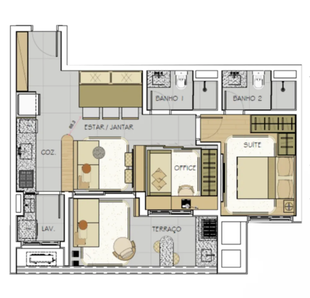 Cobertura, 3 quartos, 198 m² - Foto 1
