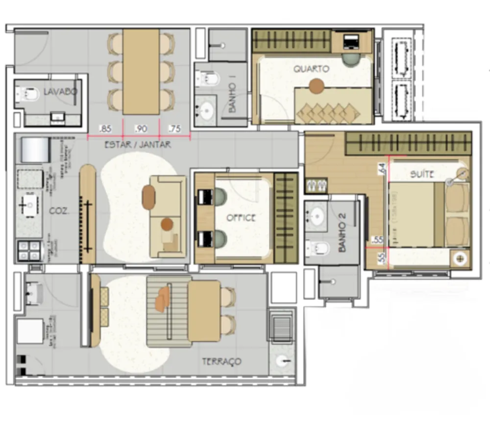 Cobertura, 3 quartos, 198 m² - Foto 3