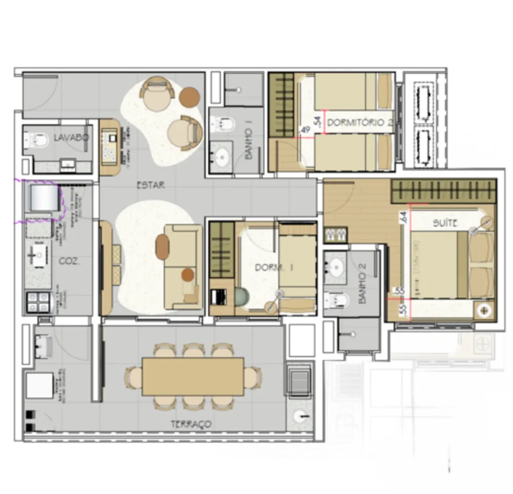 Cobertura, 3 quartos, 198 m² - Foto 4