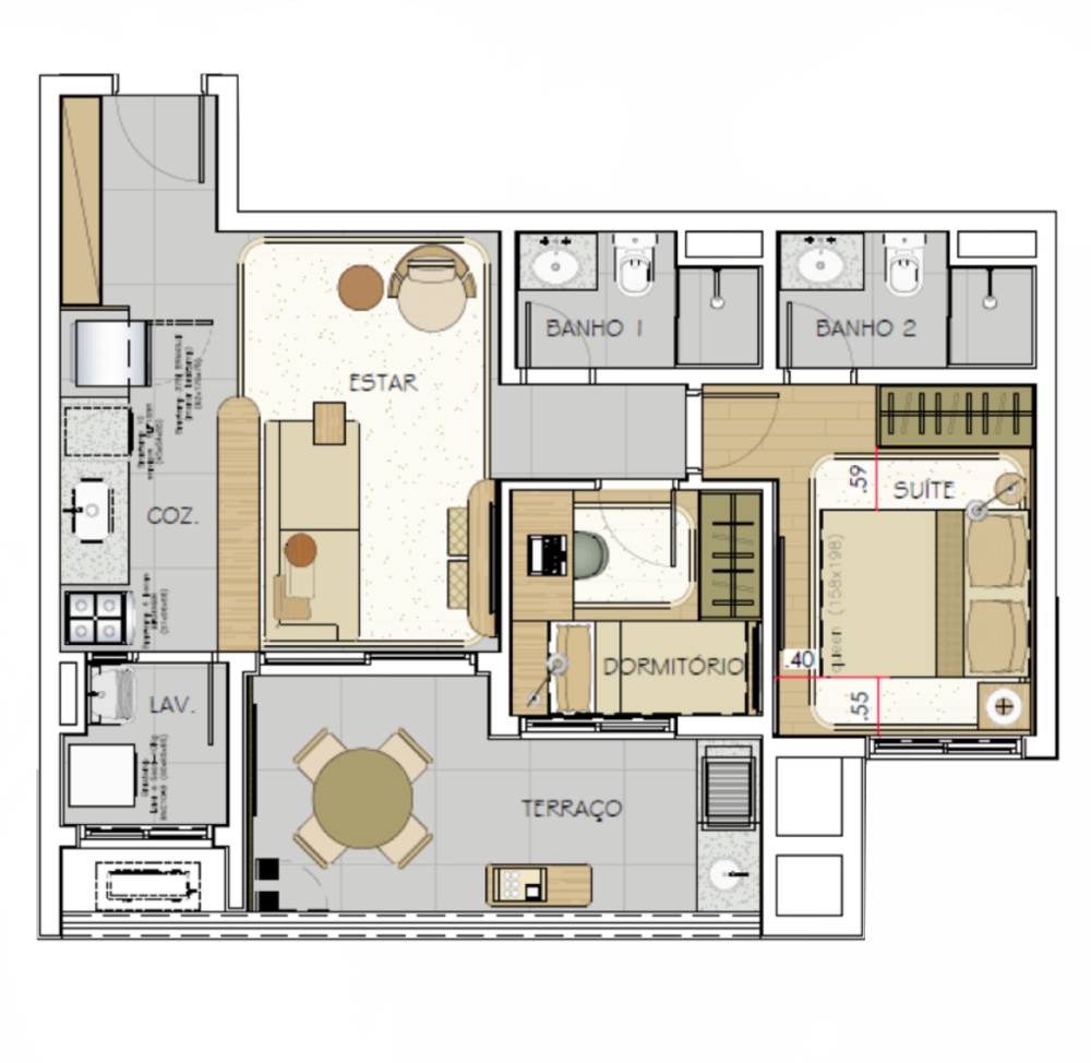 Cobertura, 3 quartos, 198 m² - Foto 8