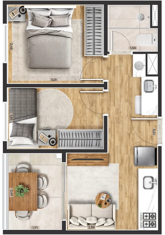 Apartamento, 2 quartos, 59 m² - Foto 16