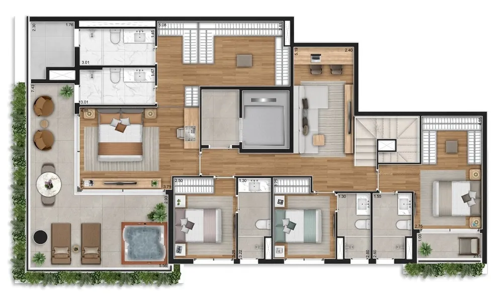 Cobertura, 3 quartos, 244 m² - Foto 4