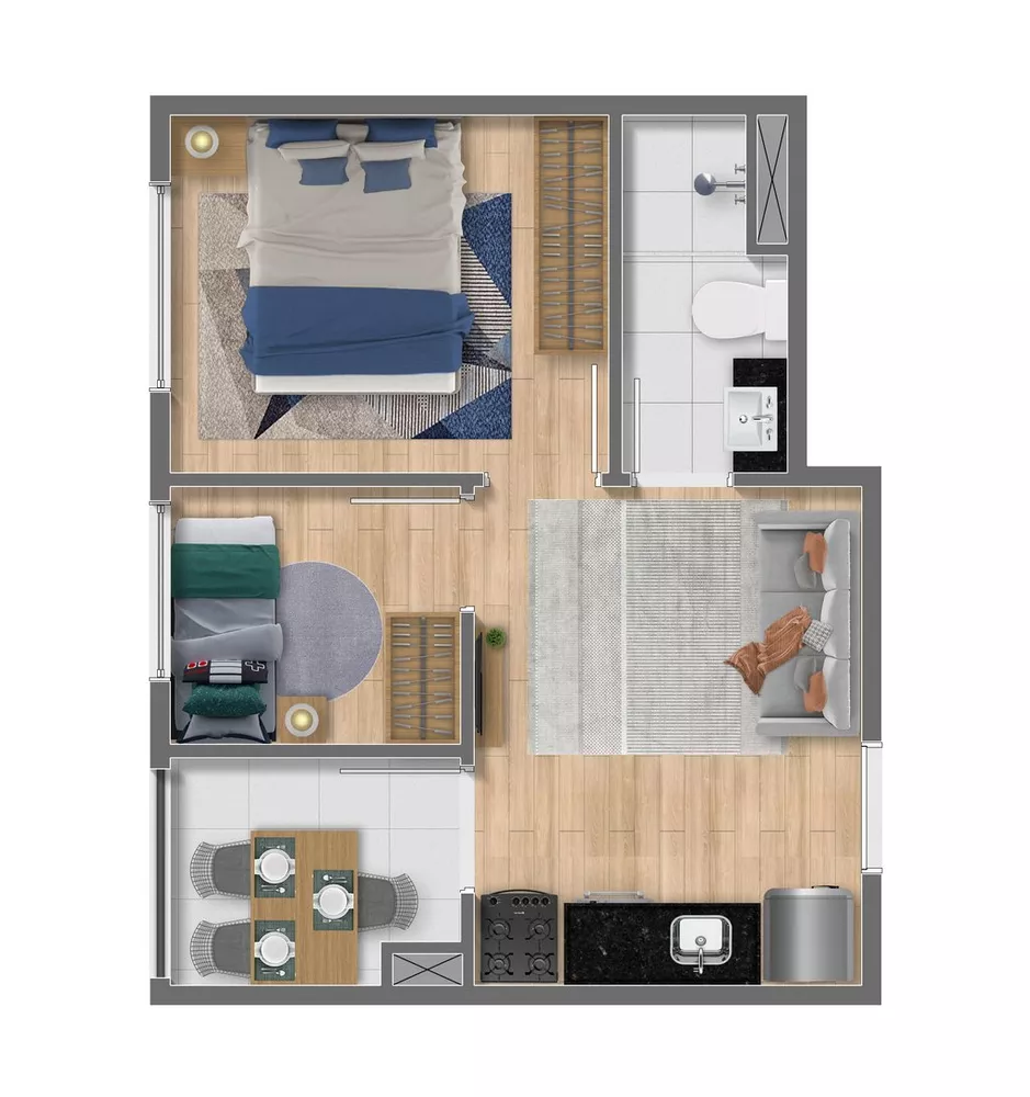 Apartamento à venda com 2 quartos, 28m² - Foto 11