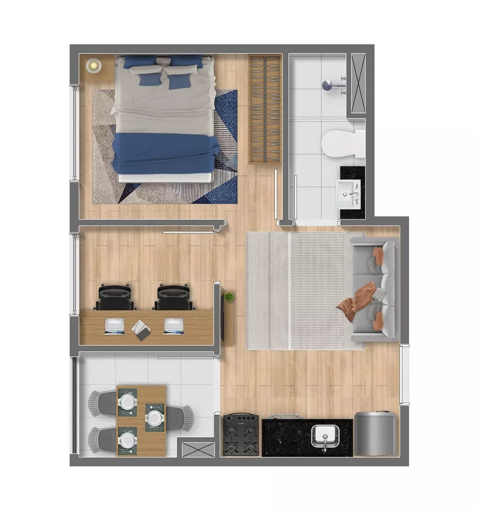 Apartamento à venda com 2 quartos, 28m² - Foto 12