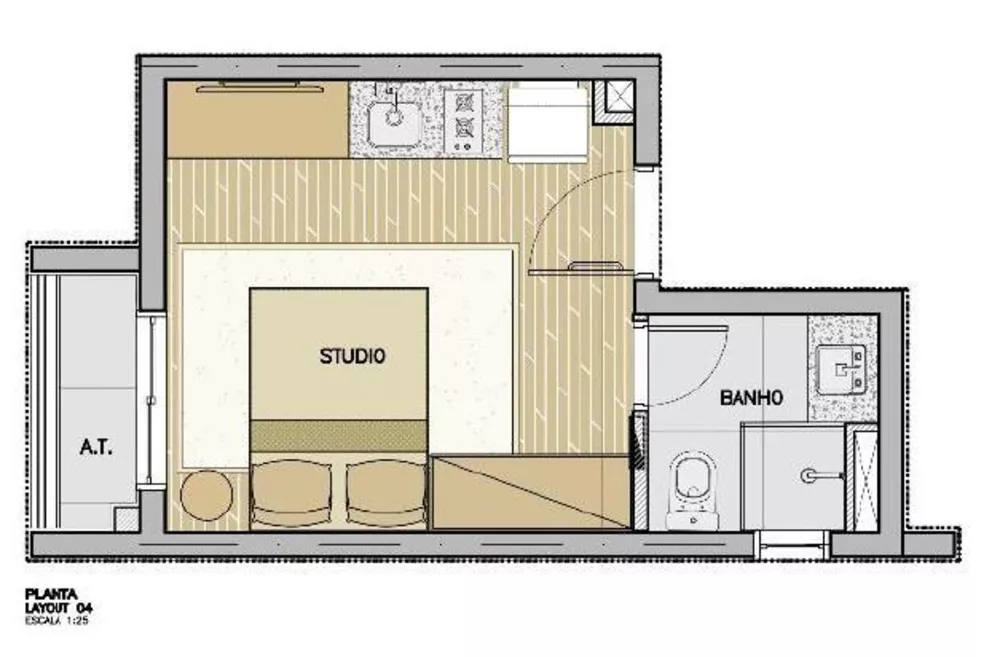 Apartamento à venda com 1 quarto, 28m² - Foto 4