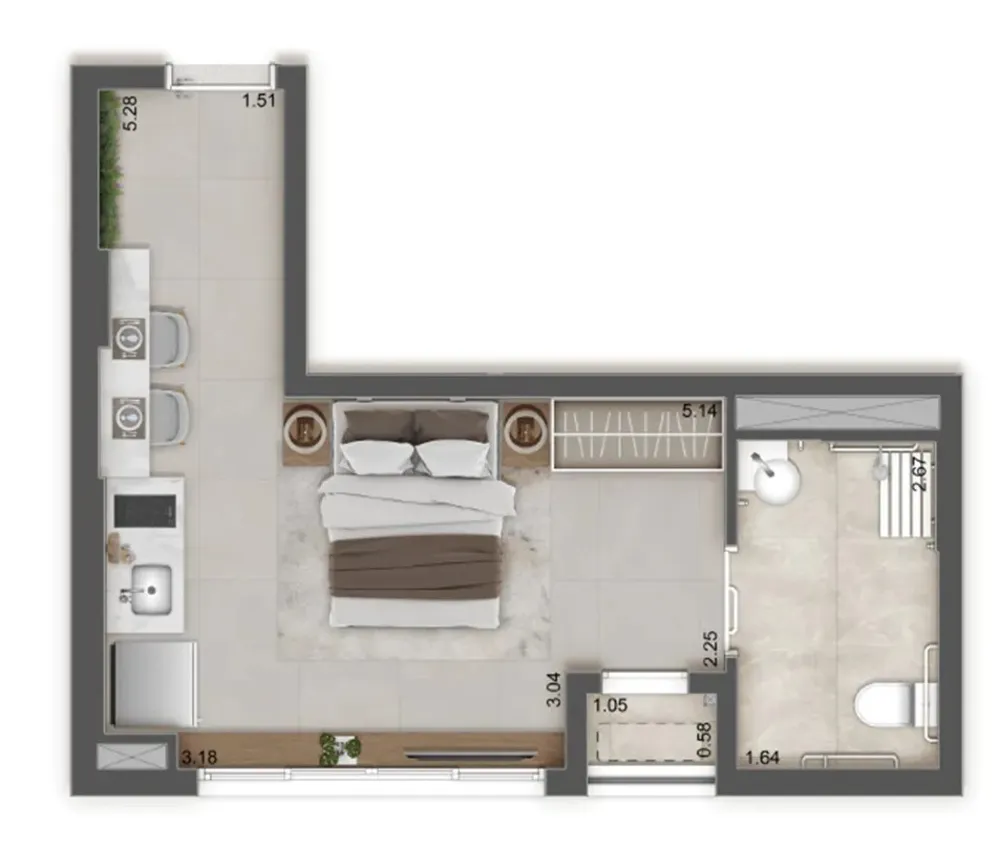 Apartamento, 1 quarto, 37 m² - Foto 10