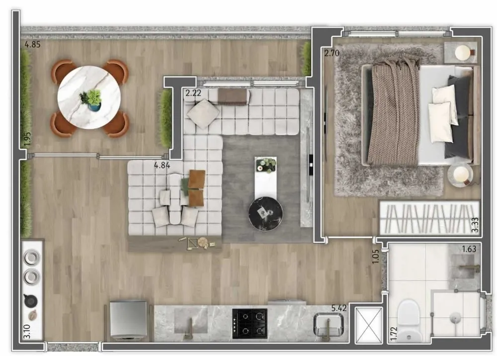 Apartamento, 1 quarto, 30 m² - Foto 7
