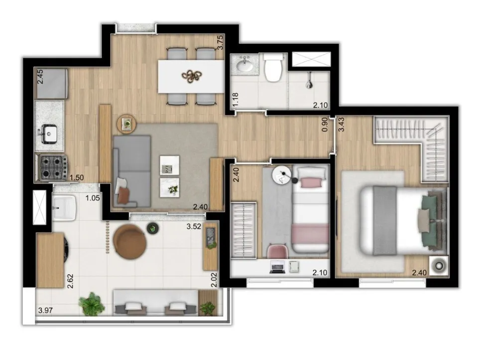 Apartamento, 2 quartos, 49 m² - Foto 22