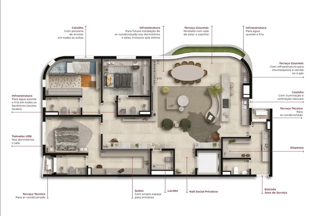 Apartamento, 3 quartos, 188 m² - Foto 8