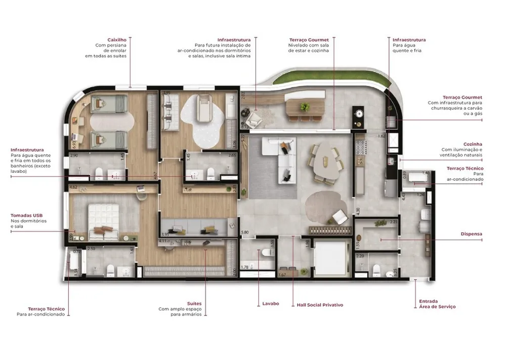 Apartamento, 3 quartos, 188 m² - Foto 7