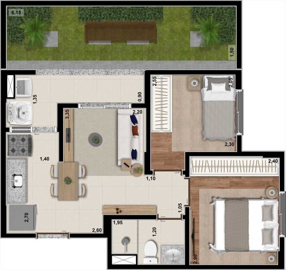 Apartamento, 2 quartos, 33 m² - Foto 4