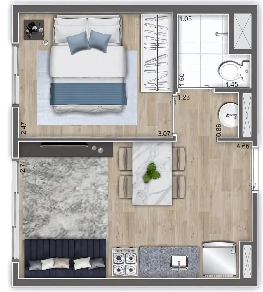 Apartamento, 1 quarto, 20 m² - Foto 27