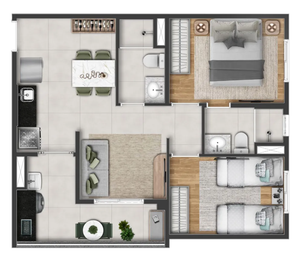 Apartamento, 2 quartos, 50 m² - Foto 5