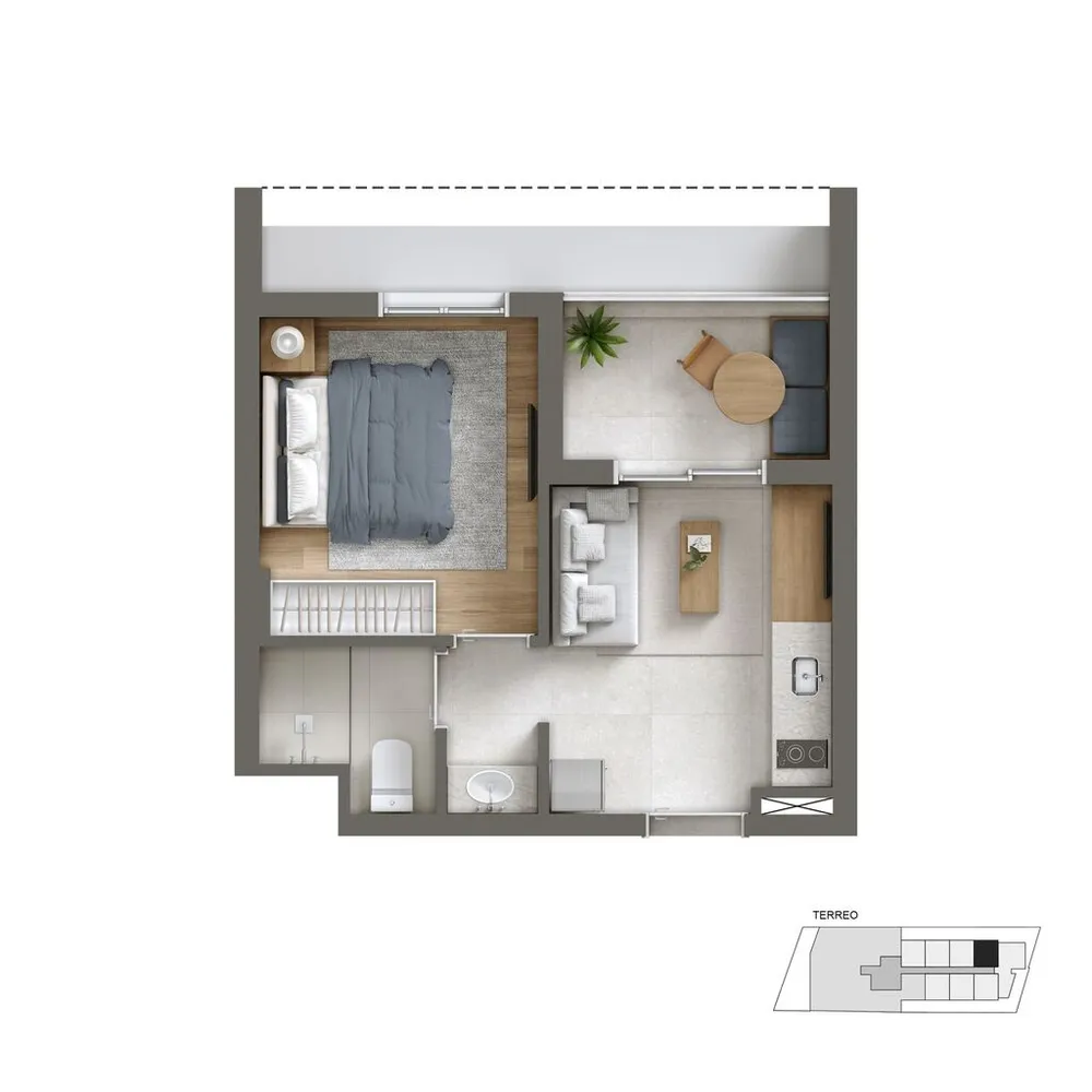 Apartamento, 1 quarto, 25 m² - Foto 5