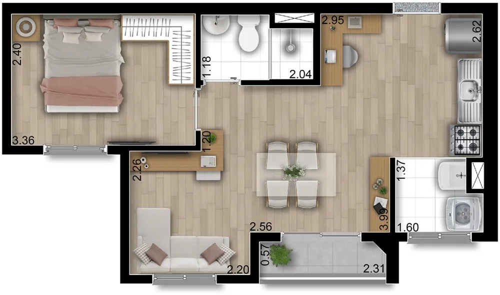 Apartamento, 2 quartos, 39 m² - Foto 19
