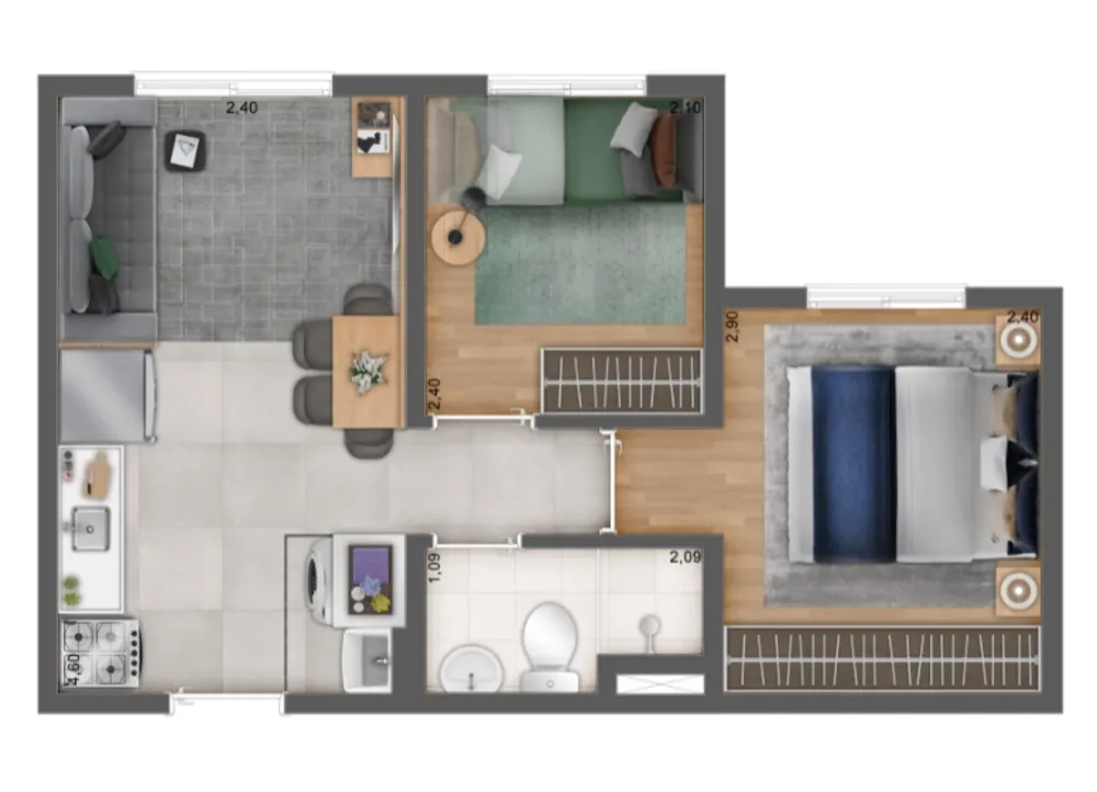 Apartamento, 2 quartos, 32 m² - Foto 19