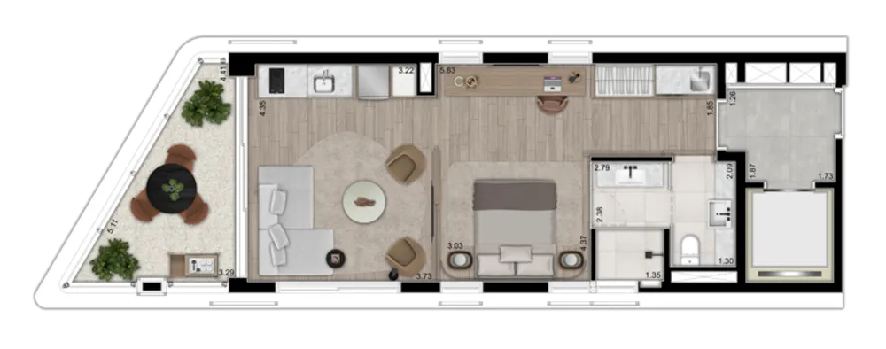 Apartamento, 1 quarto, 53 m² - Foto 5