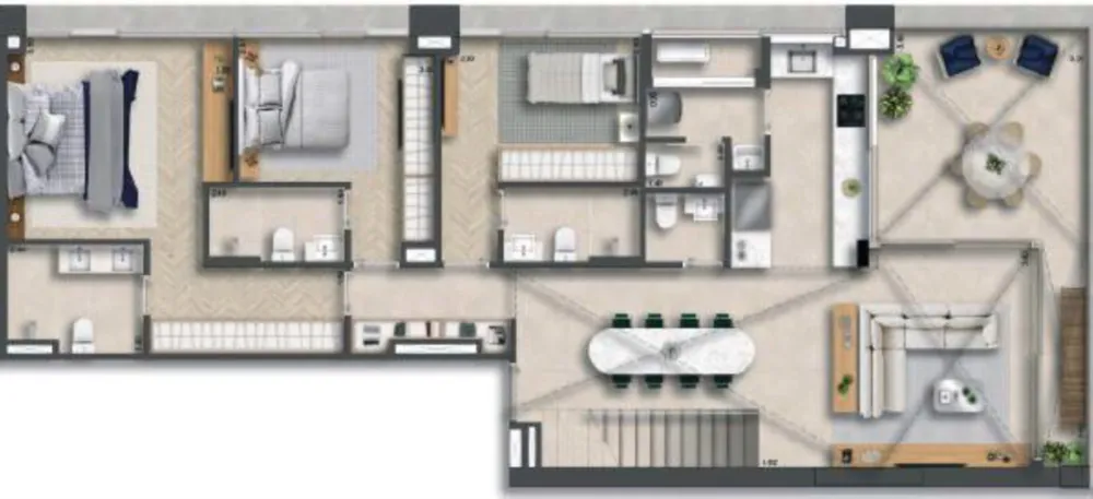 Cobertura, 3 quartos, 209 m² - Foto 3