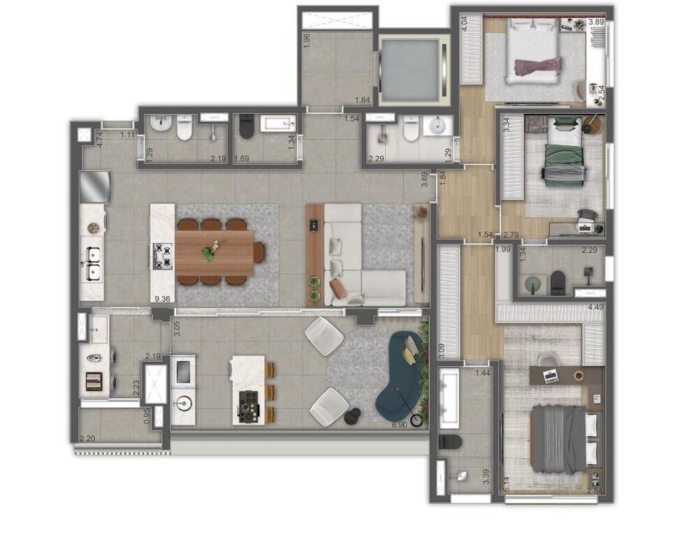 Apartamento, 4 quartos, 194 m² - Foto 2