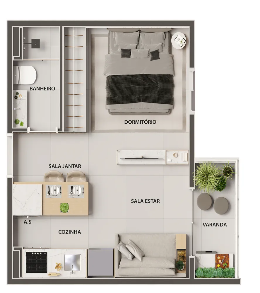 Apartamento, 2 quartos, 35 m² - Foto 12