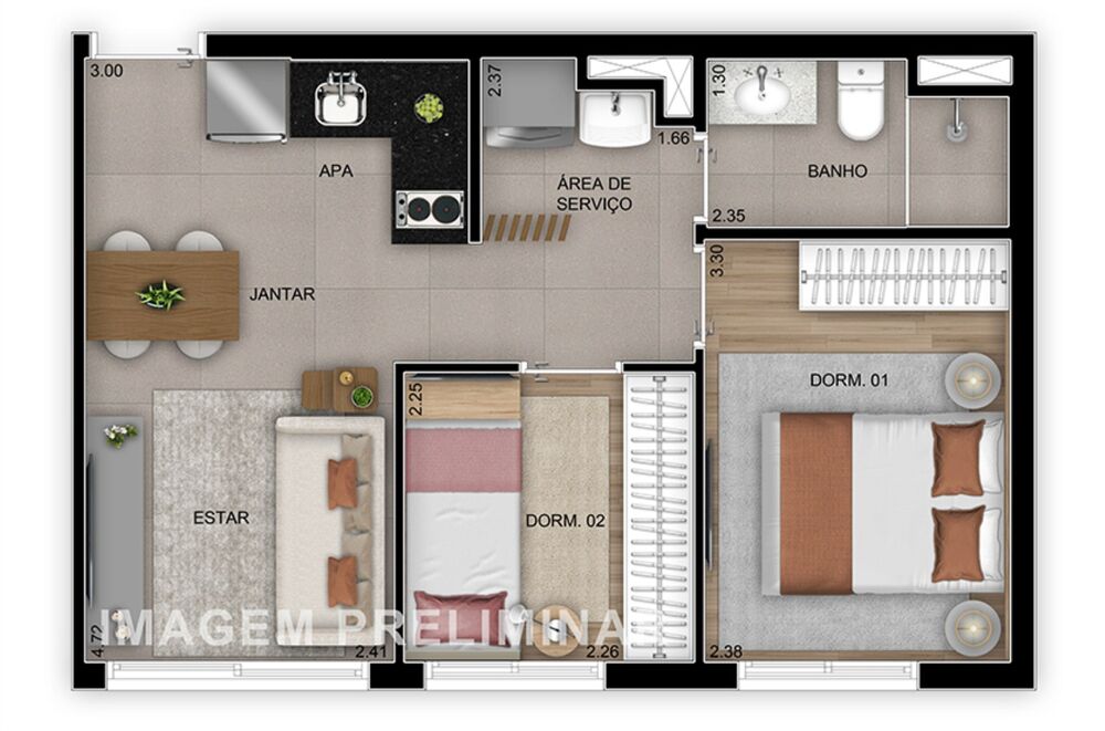 Apartamento, 2 quartos, 79 m² - Foto 4
