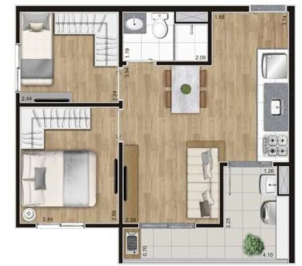 Apartamento, 1 quarto, 30 m² - Foto 8
