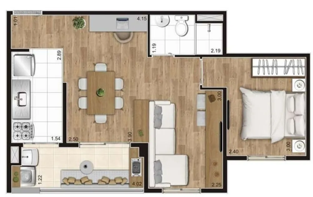 Apartamento, 2 quartos, 56 m² - Foto 11
