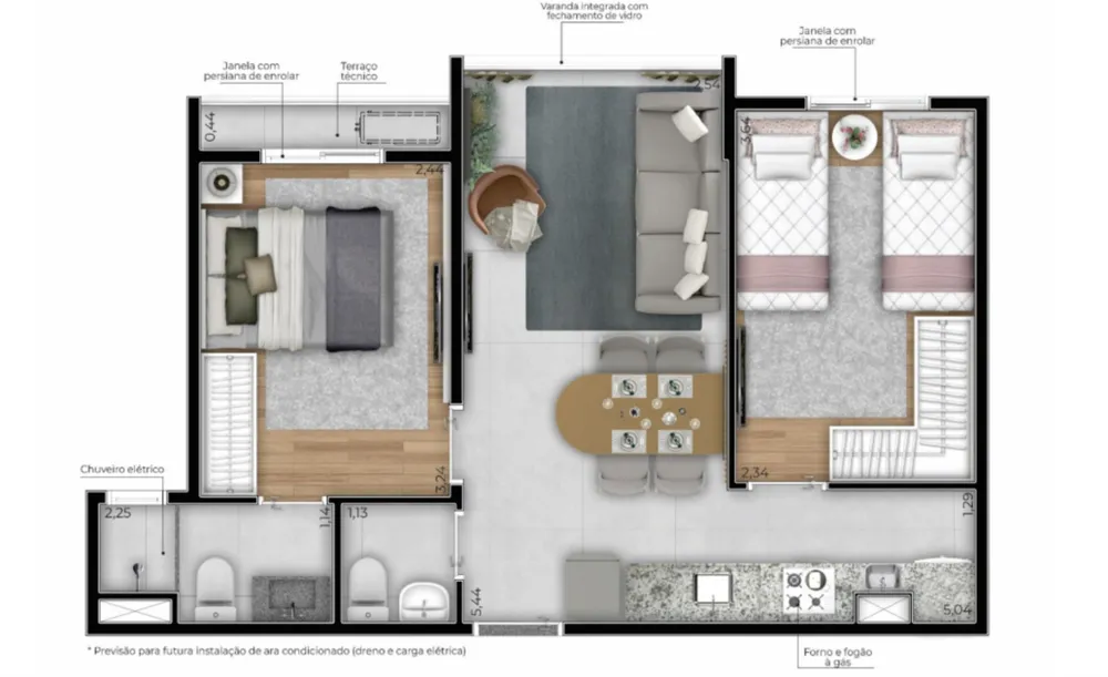 Apartamento, 2 quartos, 56 m² - Foto 16