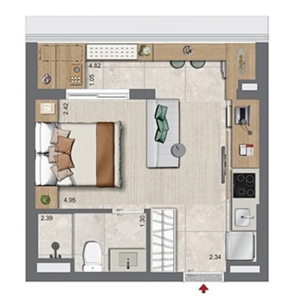 Apartamento, 1 quarto, 33 m² - Foto 7