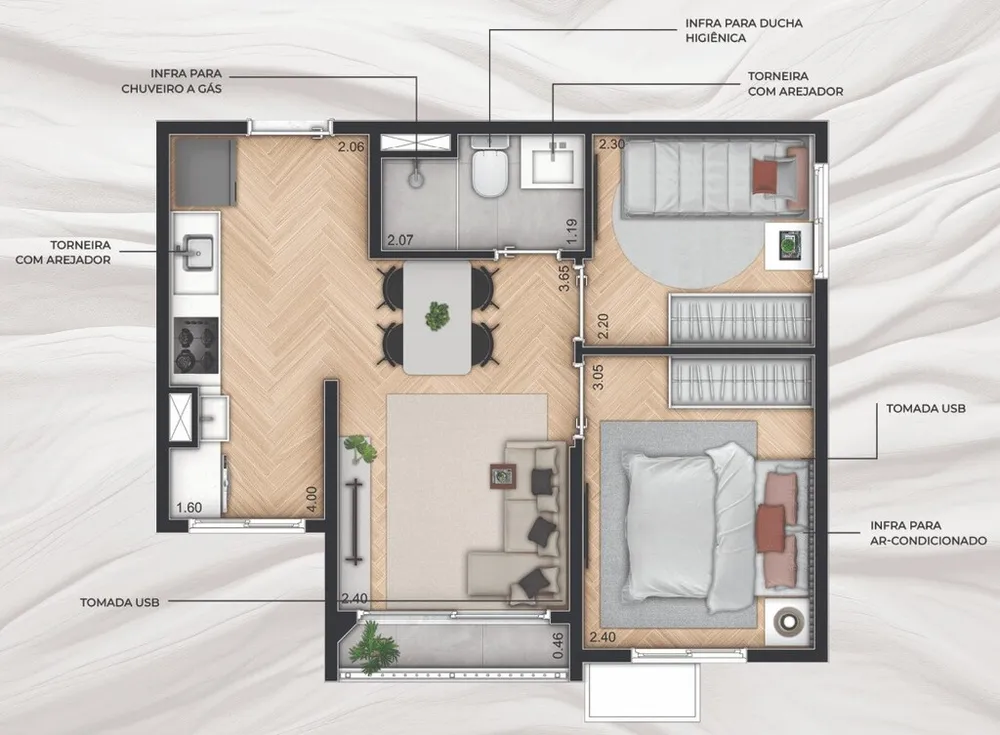 Apartamento, 2 quartos, 37 m² - Foto 7