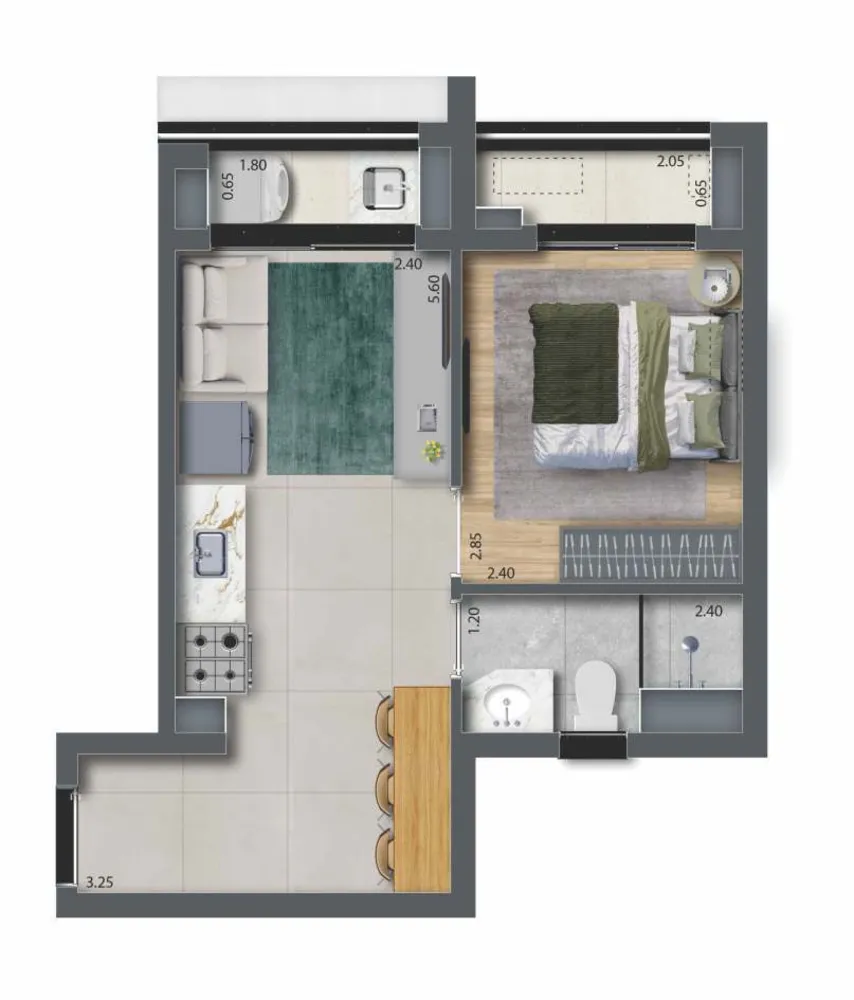 Apartamento, 1 quarto, 32 m² - Foto 10