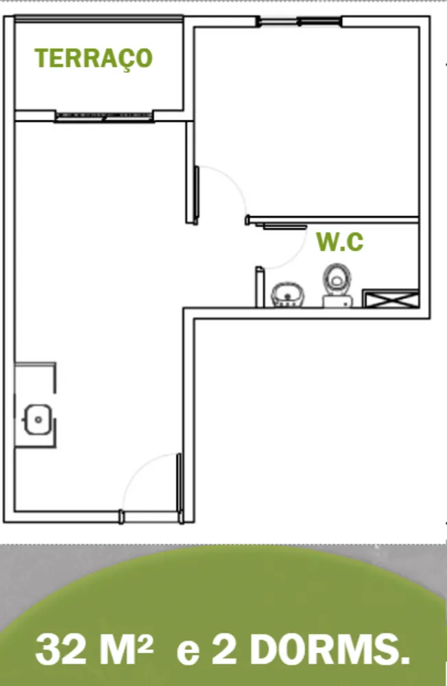 Apartamento, 1 quarto, 24 m² - Foto 12