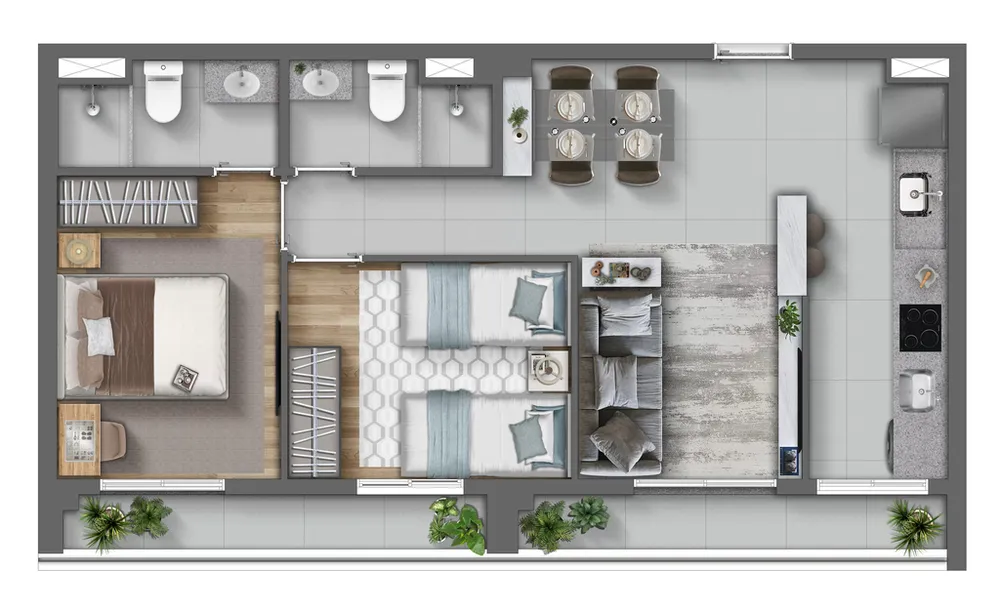 Apartamento, 2 quartos, 44 m² - Foto 7