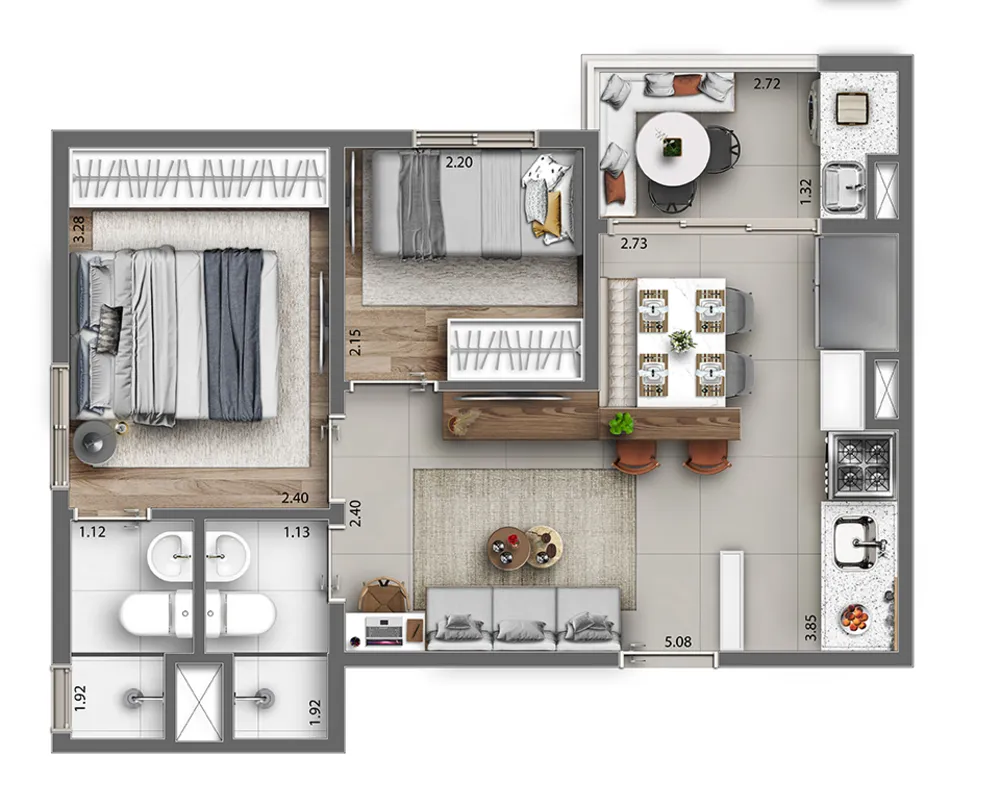 Apartamento, 2 quartos, 137 m² - Foto 24