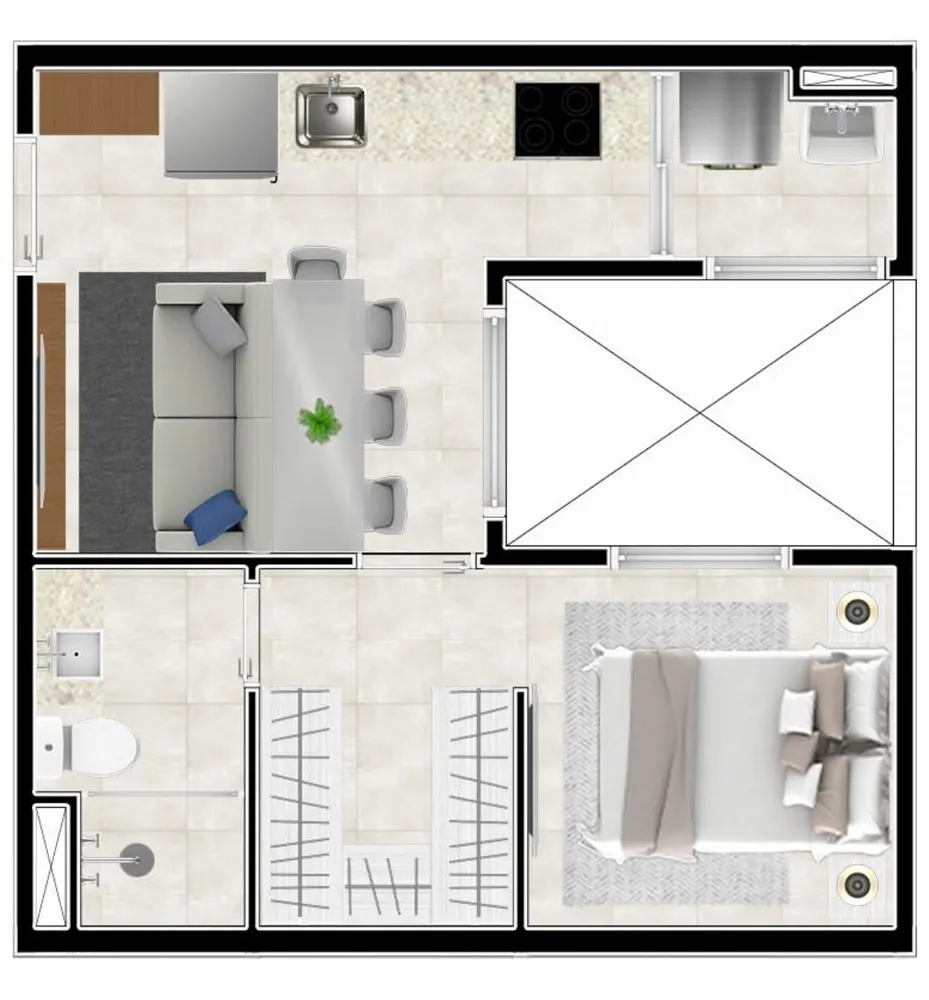 Apartamento, 1 quarto, 25 m² - Foto 5