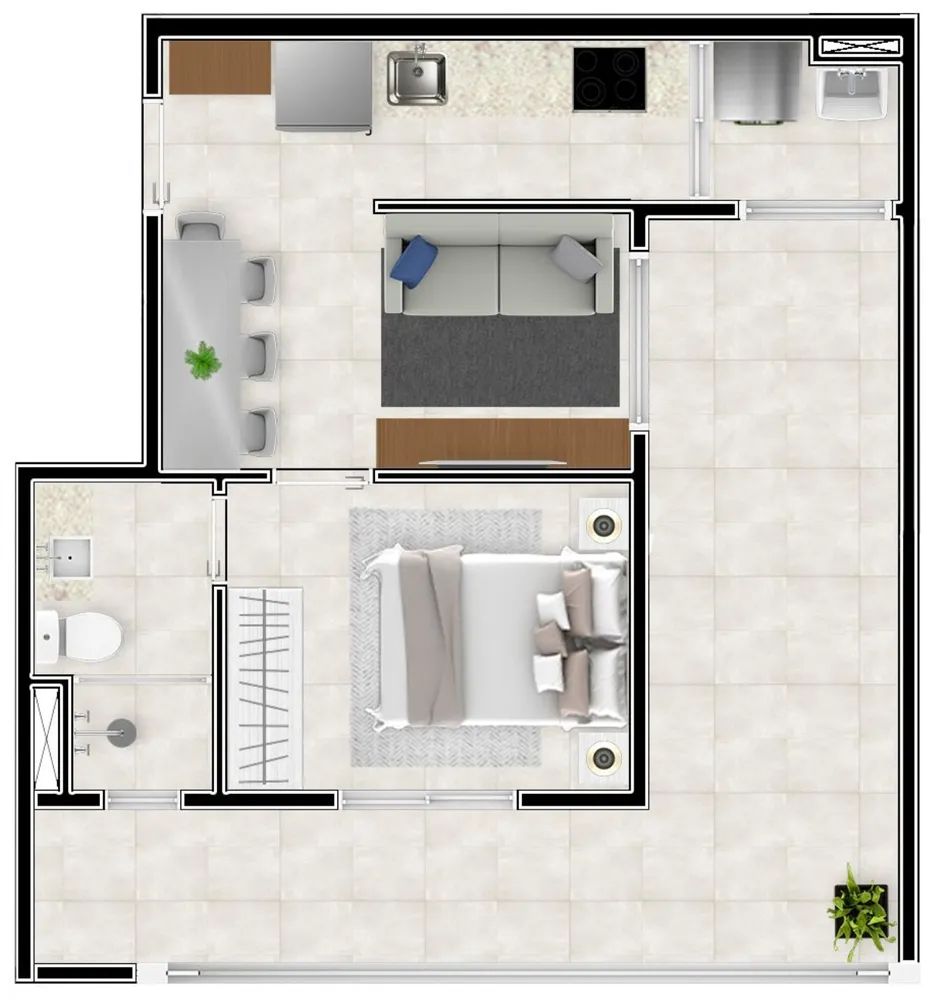 Apartamento, 1 quarto, 25 m² - Foto 3