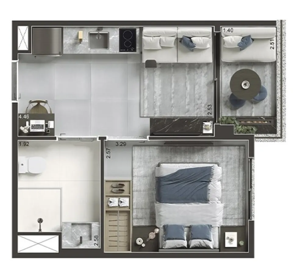 Apartamento, 1 quarto, 29 m² - Foto 9