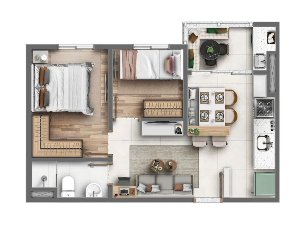 Apartamento, 2 quartos, 60 m² - Foto 7