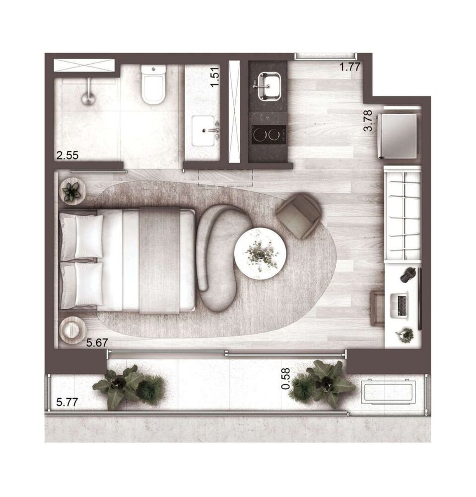 Apartamento, 1 quarto, 54 m² - Foto 16