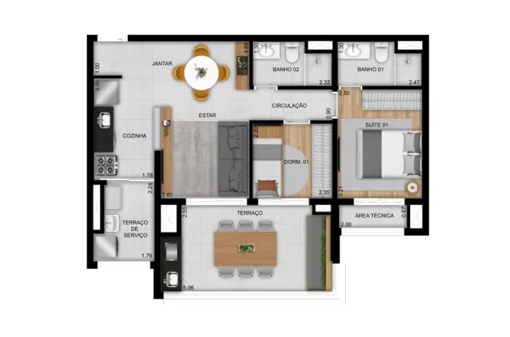 Apartamento, 3 quartos, 96 m² - Foto 7