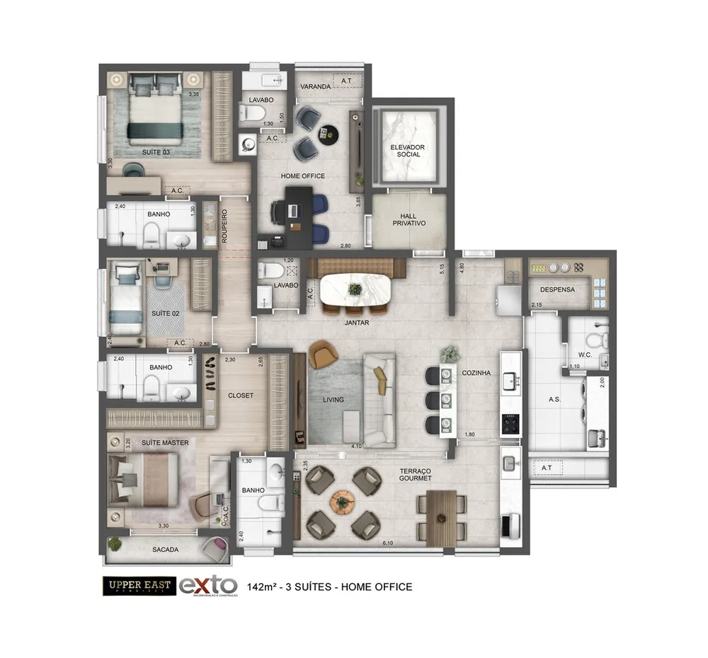 Apartamento, 4 quartos, 142 m² - Foto 11