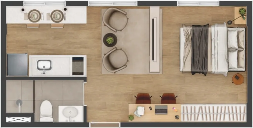 Apartamento, 2 quartos, 33 m² - Foto 5