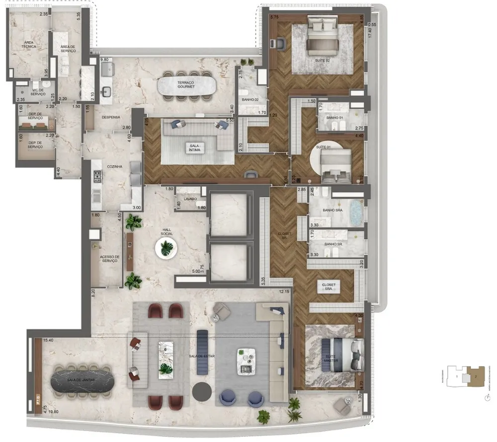 Apartamento, 4 quartos, 695 m² - Foto 11