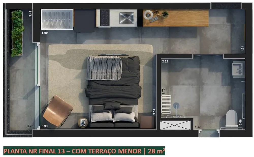Apartamento, 1 quarto, 20 m² - Foto 5