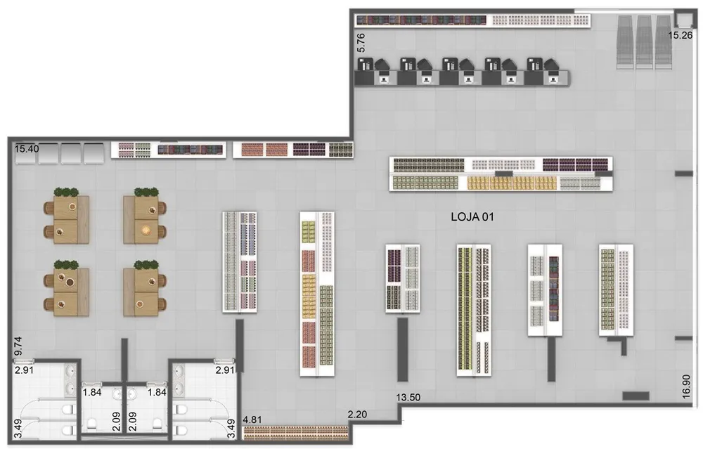 Loja-Salão, 497 m² - Foto 6