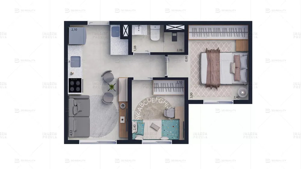 Apartamento, 3 quartos, 51 m² - Foto 14