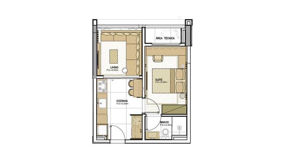 Apartamento, 1 quarto, 25 m² - Foto 3